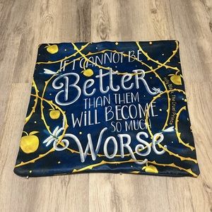 Holly Black The Cruel Prince If I Cannot Be Better Blue Yellow Pillow Case NEW